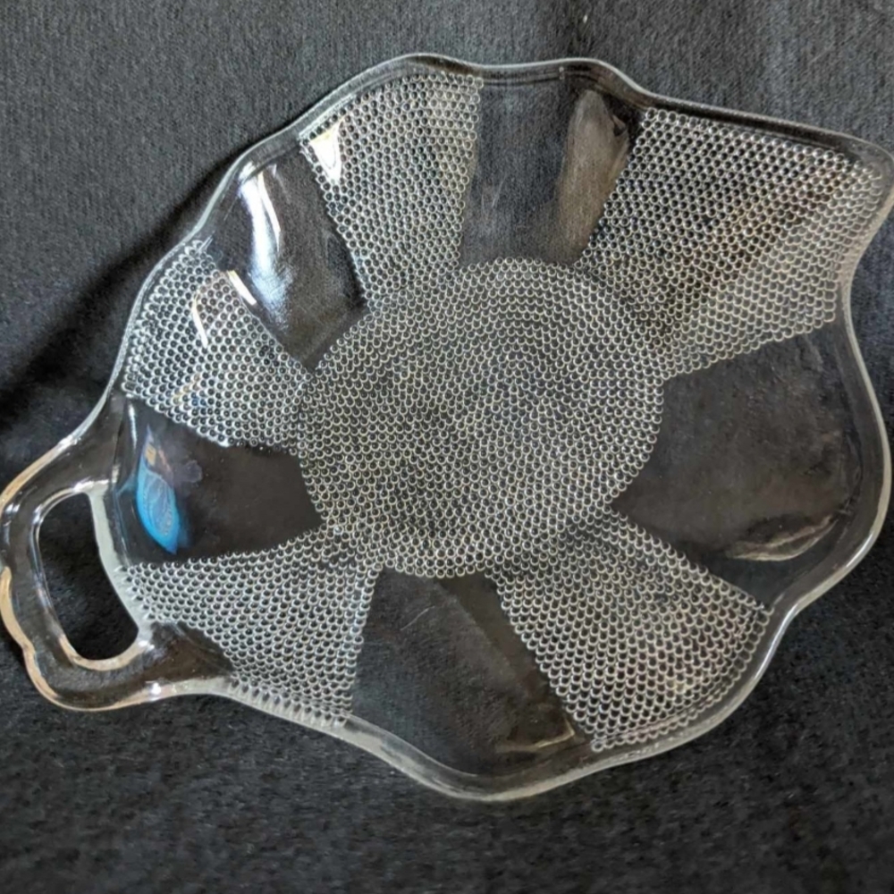 Clear Glass Serving Tray with Handle